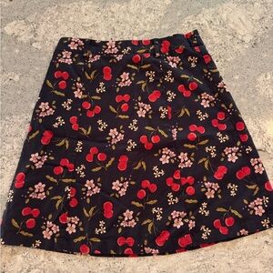NWOT Princess Highway Cherry Floral Navy Women's Skirt